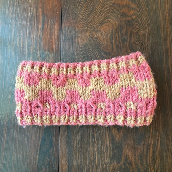 Knit Winter Headband with Floral Detail - Picture 2 of 4